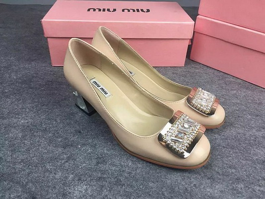 MIUMIU Shallow mouth Block heel Shoes Women--011